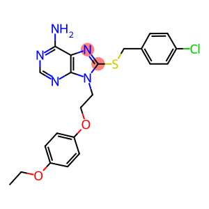 8-(4-CHLORO-BENZYLSULFANYL)-9-[2-(4-ETHOXY-PHENOXY)-ETHYL]-9H-PURIN-6-YLAMINE