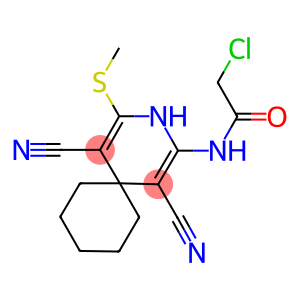 2-CHLORO-N-[1,5-DICYANO-4-(METHYLTHIO)-3-AZASPIRO[5.5]UNDECA-1,4-DIEN-2-YL]ACETAMIDE