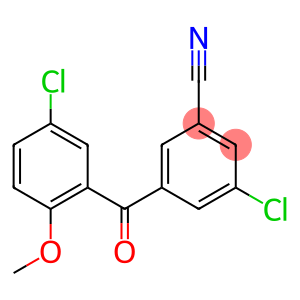 3-CHLORO-5-(5-CHLORO-2-METHOXY-BENZOYL)-BENZONITRILE