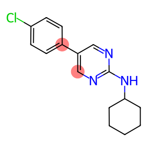 5-(4-CHLOROPHENYL)-N-CYCLOHEXYLPYRIMIDIN-2-AMINE