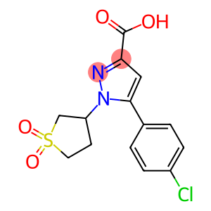 5-(4-CHLORO-PHENYL)-1-(1,1-DIOXO-TETRAHYDRO-1LAMBDA6-THIOPHEN-3-YL)-1H-PYRAZOLE-3-CARBOXYLIC ACID