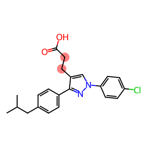 3-(1-(4-CHLOROPHENYL)-3-(4-ISOBUTYLPHENYL)-1H-PYRAZOL-4-YL)PROPANOIC ACID