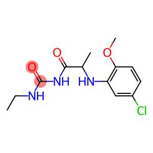 1-{2-[(5-chloro-2-methoxyphenyl)amino]propanoyl}-3-ethylurea
