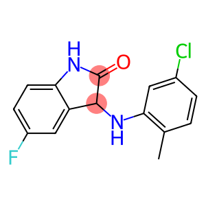 3-[(5-chloro-2-methylphenyl)amino]-5-fluoro-2,3-dihydro-1H-indol-2-one