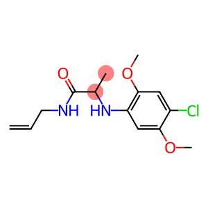 2-[(4-chloro-2,5-dimethoxyphenyl)amino]-N-(prop-2-en-1-yl)propanamide