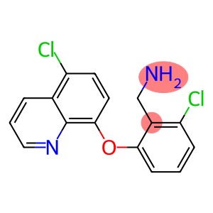 {2-chloro-6-[(5-chloroquinolin-8-yl)oxy]phenyl}methanamine