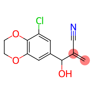 2-[(8-chloro-2,3-dihydro-1,4-benzodioxin-6-yl)(hydroxy)methyl]prop-2-enenitrile