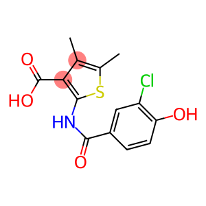 2-[(3-chloro-4-hydroxybenzene)amido]-4,5-dimethylthiophene-3-carboxylic acid