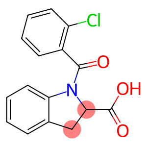 1-[(2-chlorophenyl)carbonyl]-2,3-dihydro-1H-indole-2-carboxylic acid