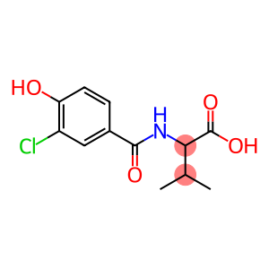 2-[(3-chloro-4-hydroxyphenyl)formamido]-3-methylbutanoic acid