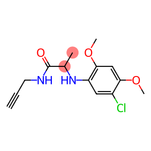 2-[(5-chloro-2,4-dimethoxyphenyl)amino]-N-(prop-2-yn-1-yl)propanamide