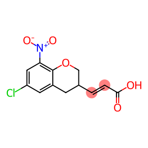 3-(6-chloro-8-nitro-3,4-dihydro-2H-chromen-3-yl)acrylic acid