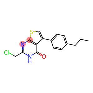 2-(chloromethyl)-5-(4-propylphenyl)-3H,4H-thieno[2,3-d]pyrimidin-4-one