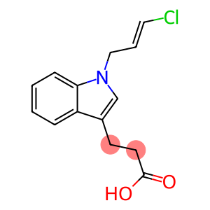 3-[1-(3-chloroprop-2-en-1-yl)-1H-indol-3-yl]propanoic acid