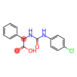 2-{[(4-chlorophenyl)carbamoyl]amino}-2-phenylacetic acid