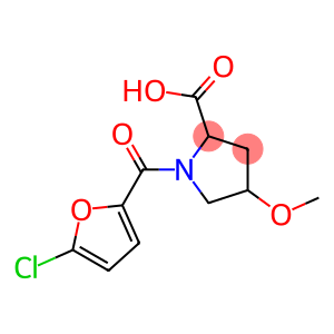 1-[(5-chlorofuran-2-yl)carbonyl]-4-methoxypyrrolidine-2-carboxylic acid