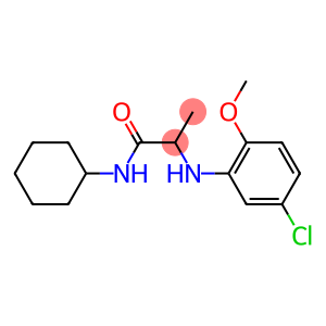 2-[(5-chloro-2-methoxyphenyl)amino]-N-cyclohexylpropanamide