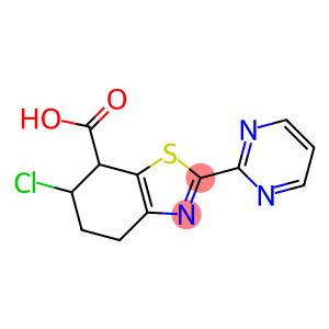 6-CHLORO-2-PYRIMIDIN-2-YL-4,5,6,7-TETRAHYDRO-1,3-BEZOTHIAZOLE-7-CARBOXYLIC ACID