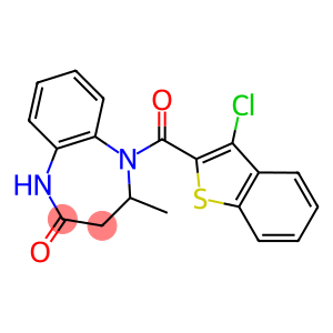 5-[(3-chlorobenzo[b]thiophen-2-yl)carbonyl]-4-methyl-2,3,4,5-tetrahydro-1H-1,5-benzodiazepin-2-one