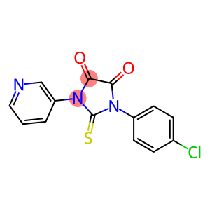 1-(4-chlorophenyl)-3-(3-pyridyl)-2-thioxoimidazolidine-4,5-dione