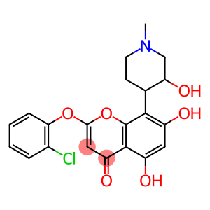 2-(2-chlorophenoxy)-5,7-dihydroxy-8-(3-hydroxy-1-methyl-4-piperidinyl)-4H-1-benzopyran-4-one