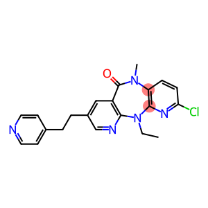 2-chloro-5,11-dihydro-11-ethyl-5-methyl-8-(2-(pyridin-4-yl)ethyl)-6H-dipyrido(3,2-b-2',3'-e)(1,4)diazepin-6-one