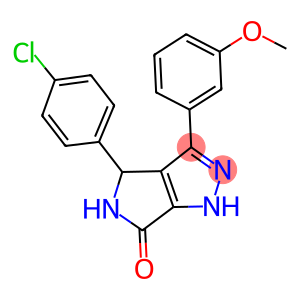 4-(4-CHLOROPHENYL)-3-(3-METHOXYPHENYL)-4,5-DIHYDROPYRROLO[3,4-C]PYRAZOL-6(1H)-ONE