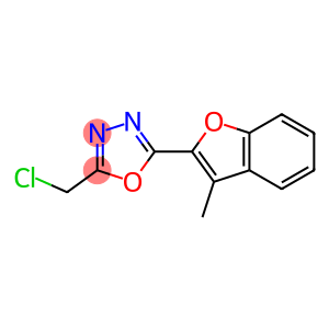 2-(CHLOROMETHYL)-5-(3-METHYL-1-BENZOFURAN-2-YL)-1,3,4-OXADIAZOLE