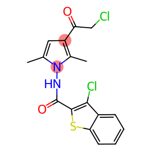 3-CHLORO-N-[3-(CHLOROACETYL)-2,5-DIMETHYL-1H-PYRROL-1-YL]-1-BENZOTHIOPHENE-2-CARBOXAMIDE