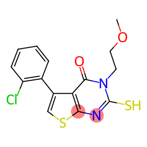 5-(2-CHLOROPHENYL)-2-MERCAPTO-3-(2-METHOXYETHYL)THIENO[2,3-D]PYRIMIDIN-4(3H)-ONE