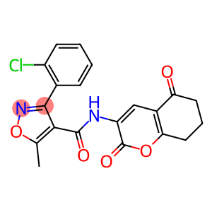 3-(2-chlorophenyl)-N-(2,5-dioxo-5,6,7,8-tetrahydro-2H-chromen-3-yl)-5-methyl-4-isoxazolecarboxamide