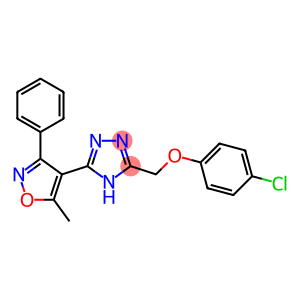 3-[(4-chlorophenoxy)methyl]-5-(5-methyl-3-phenyl-4-isoxazolyl)-4H-1,2,4-triazole