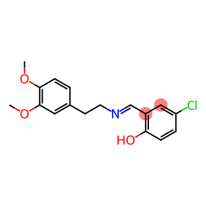 4-chloro-2-{[(3,4-dimethoxyphenethyl)imino]methyl}phenol