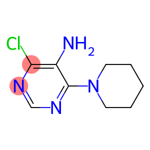 4-chloro-6-piperidino-5-pyrimidinamine
