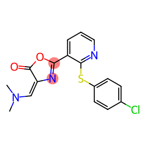 2-{2-[(4-chlorophenyl)thio]-3-pyridyl}-4-[(dimethylamino)methylidene]-4,5-dihydro-1,3-oxazol-5-one