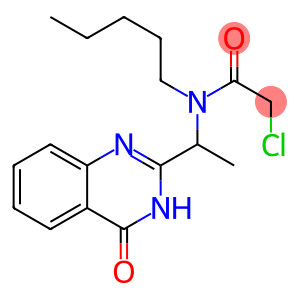 2-chloro-N-[1-(4-oxo-3,4-dihydro-2-quinazolinyl)ethyl]-N-pentylacetamide