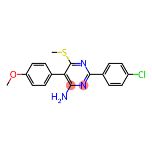 2-(4-chlorophenyl)-5-(4-methoxyphenyl)-6-(methylthio)pyrimidin-4-amine