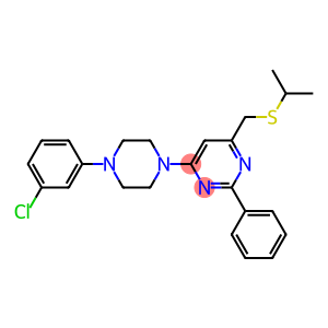 4-[4-(3-chlorophenyl)piperazino]-6-[(isopropylsulfanyl)methyl]-2-phenylpyrimidine