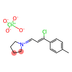 1-[3-chloro-3-(4-methylphenyl)prop-2-enylidene]tetrahydro-1H-pyrrolium perchlorate