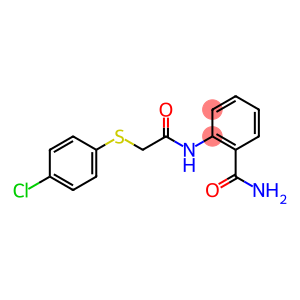 2-({2-[(4-chlorophenyl)sulfanyl]acetyl}amino)benzenecarboxamide