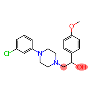 2-[4-(3-chlorophenyl)piperazino]-1-(4-methoxyphenyl)-1-ethanol