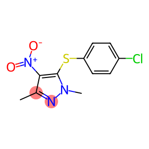 5-[(4-chlorophenyl)thio]-1,3-dimethyl-4-nitro-1H-pyrazole