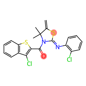 (3-chlorobenzo[b]thiophen-2-yl){2-[(2-chlorophenyl)imino]-4,4-dimethyl-5-methylidene-1,3-thiazolan-3-yl}methanone