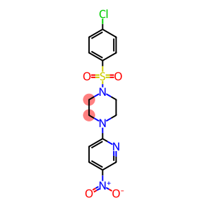 1-[(4-chlorophenyl)sulfonyl]-4-(5-nitro-2-pyridyl)piperazine