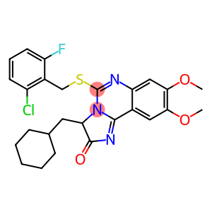 5-[(2-chloro-6-fluorobenzyl)sulfanyl]-3-(cyclohexylmethyl)-8,9-dimethoxyimidazo[1,2-c]quinazolin-2(3H)-one