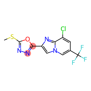 2-[8-chloro-6-(trifluoromethyl)imidazo[1,2-a]pyridin-2-yl]-5-(methylthio)-1,3,4-oxadiazole