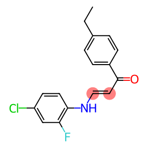 3-(4-chloro-2-fluoroanilino)-1-(4-ethylphenyl)prop-2-en-1-one