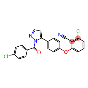 2-chloro-6-{4-[1-(4-chlorobenzoyl)-1H-pyrazol-5-yl]phenoxy}benzonitrile