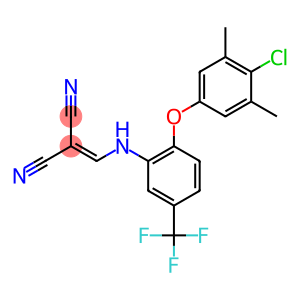 2-{[2-(4-chloro-3,5-dimethylphenoxy)-5-(trifluoromethyl)anilino]methylidene}malononitrile