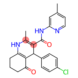 4-(4-chlorophenyl)-2-methyl-N-(4-methylpyridin-2-yl)-5-oxo-1,4,5,6,7,8-hexahydroquinoline-3-carboxamide